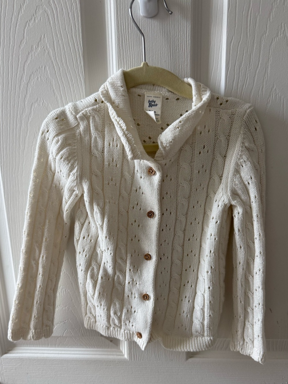 Baby B’gosh Cream Cable Knit Cardigan Sweater 24M